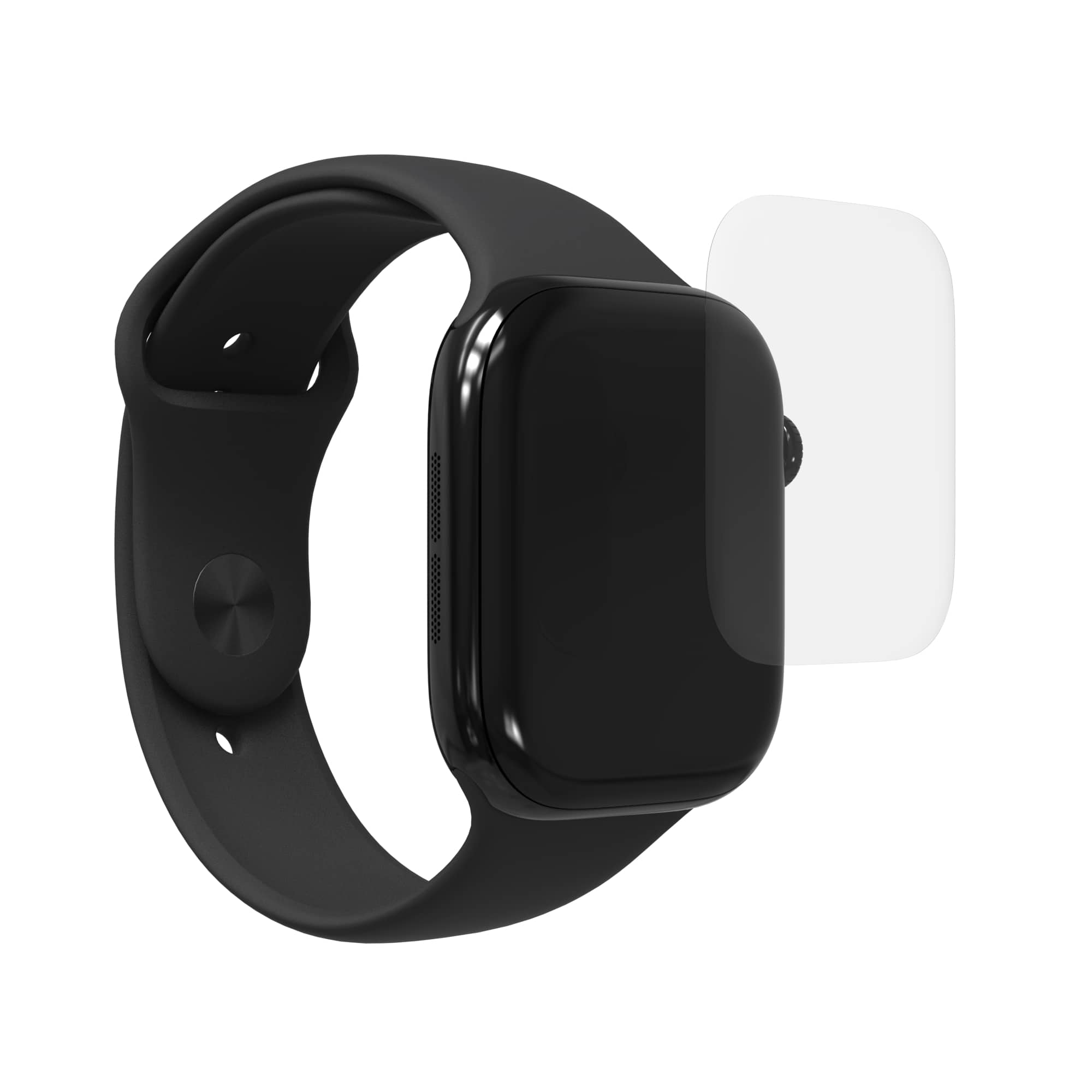 Angle. ZAGG - InvisibleShield Ultra Eco Edge-to-edge Plant-Based Screen Protector for Apple Watch Series 11/10 Large - Clear.