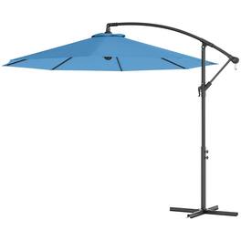 Spaco - 10 Ft Cantilever Patio Umbrella, Tilt Offset Shade with Cross Base - Blue