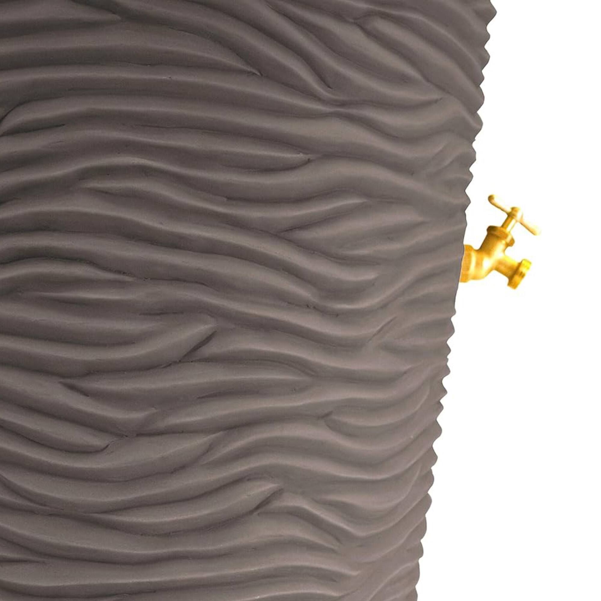 Alt View 2. Good Ideas - Good Ideas Impressions 50 Gallon Palm Trunk Rain Saver Barrell, 2 Spigots, Oak - Oak.