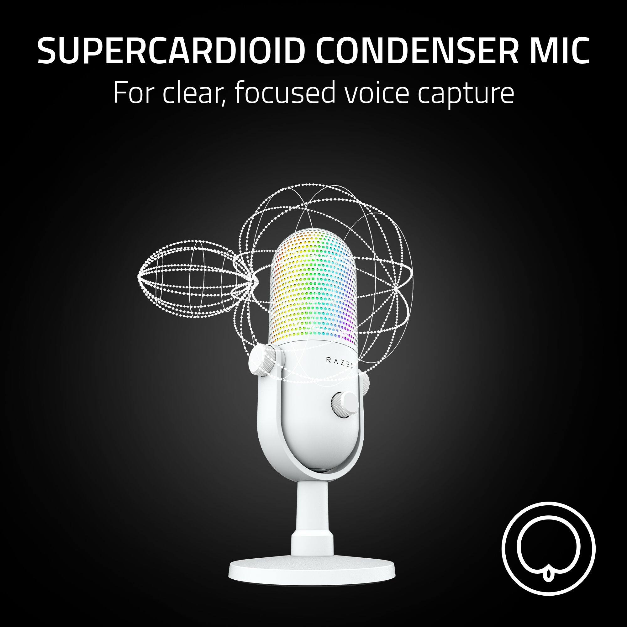 SUPERCARDIOID CONDENSER MIC  
For clear, focused voice capture