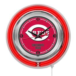 Holland Bar Stool Co. - Cincinnati Reds Double-Walled Neon Clock - Multicolor