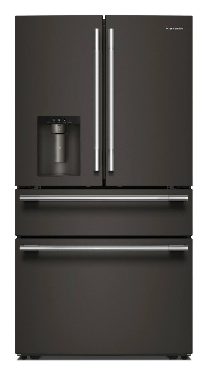 Alt View 9. KitchenAid - 29 Cu. Ft. French Door Refrigerator with Exterior Water and Ice and FreshChill - Black Ore.
