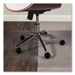 Deflecto - SuperGrip Chair Mat for Flat to Low Pile Carpeted and Hard Floors, Rectangular, 48" x 36", Ships Rolled - Clear