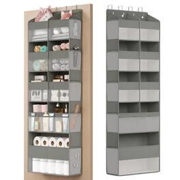 Songmics Home - Over-the-Door Organizer, 9-Compartment Door Hanging Storage Shelf, Foldable Closet Hanging Organizer, Heavy-Duty - Dove Gray