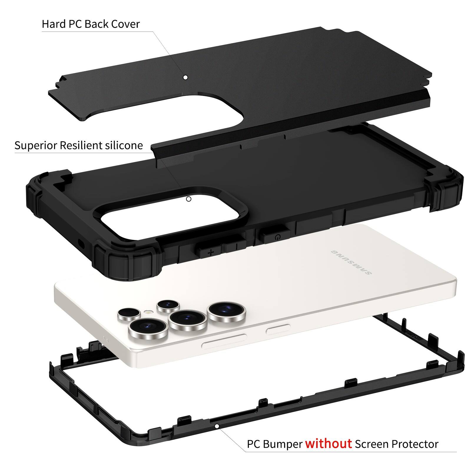 Hard PC Back Cover Superior Resilient Silicone SAMSUNG PC Bumper without Screen Protector