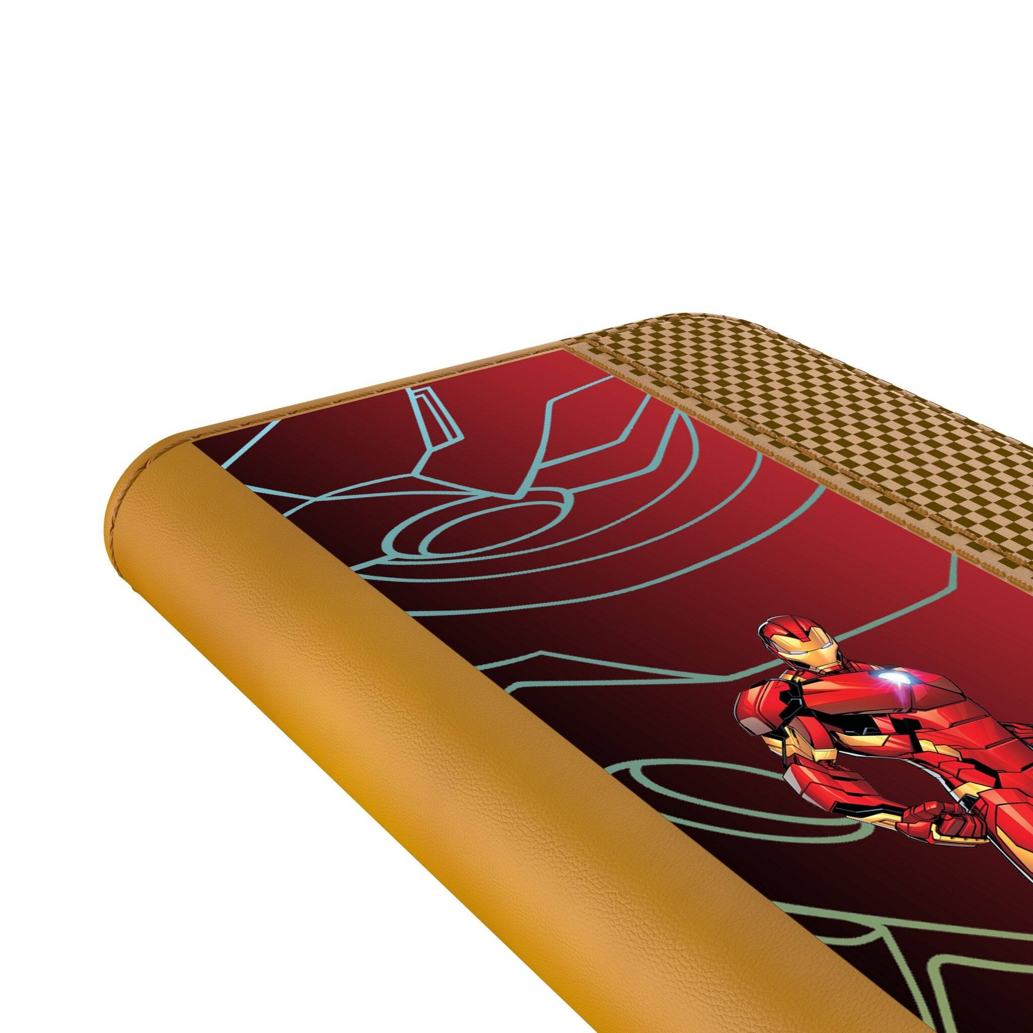 Alt View 1. Keyscaper - Marvel MechLine Folio Phone Case - Samsung Galaxy S23 - Iron Man.