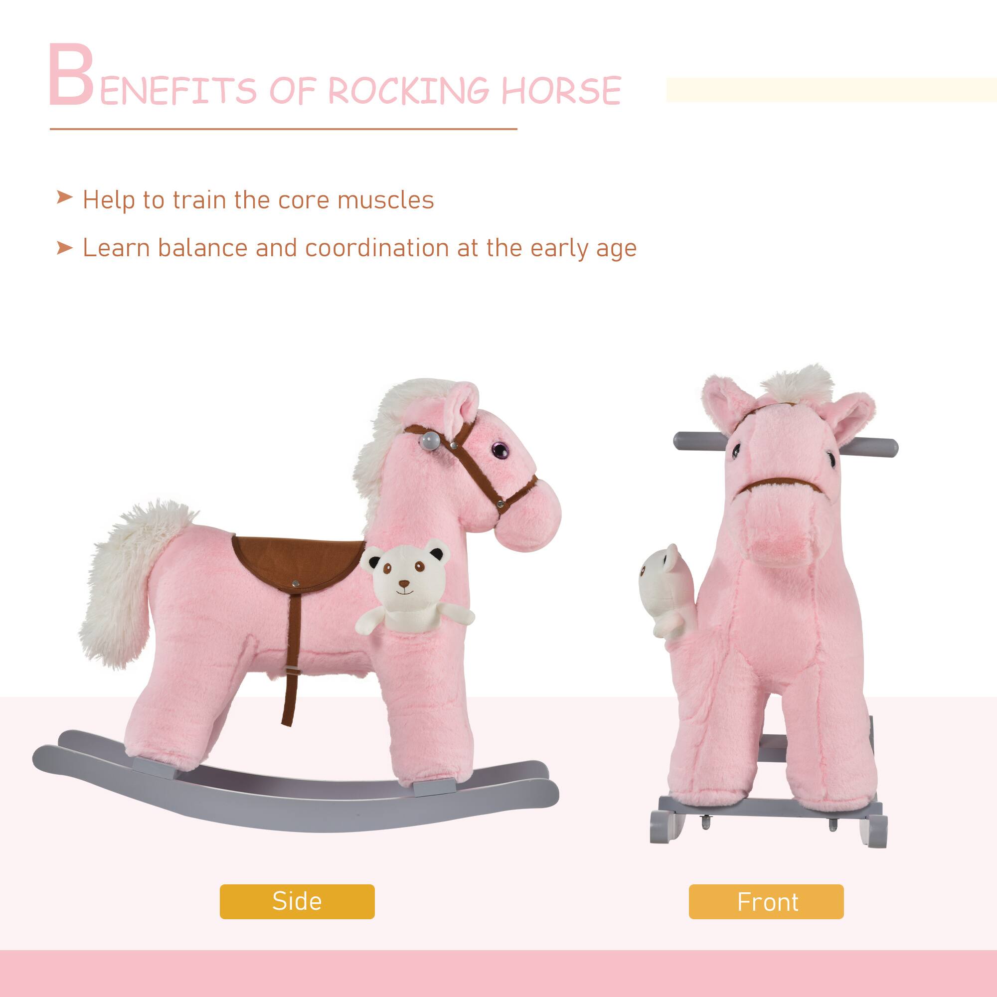 **BENEFITS OF ROCKING HORSE**

- Help to train the core muscles
- Learn balance and coordination at the early age

**Side**  
**Front**