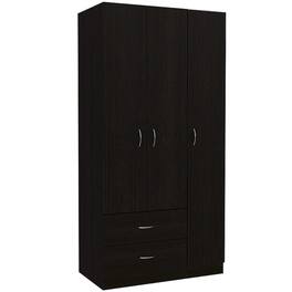 TuHome - Austral Three Door Armoire Black MDF - White