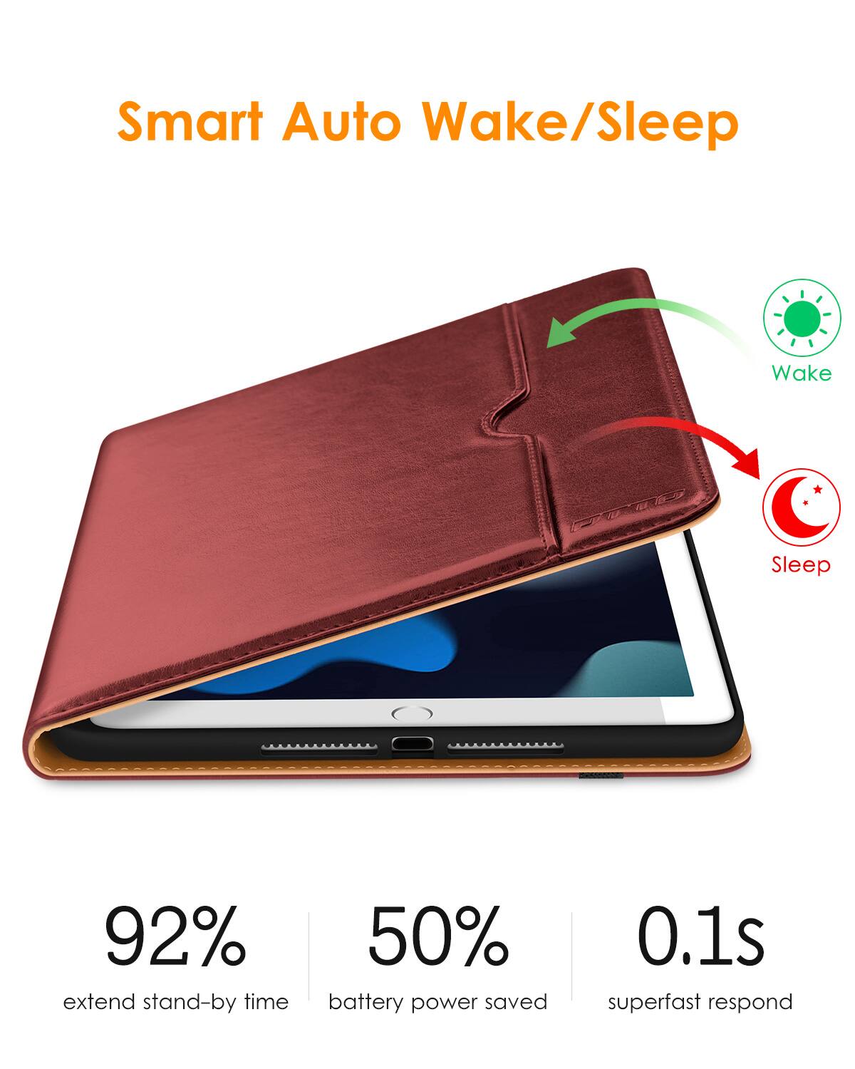 Smart Auto Wake/Sleep

- 92% extend stand-by time
- 50% battery power saved
- 0.1s superfast respond

Wake
Sleep