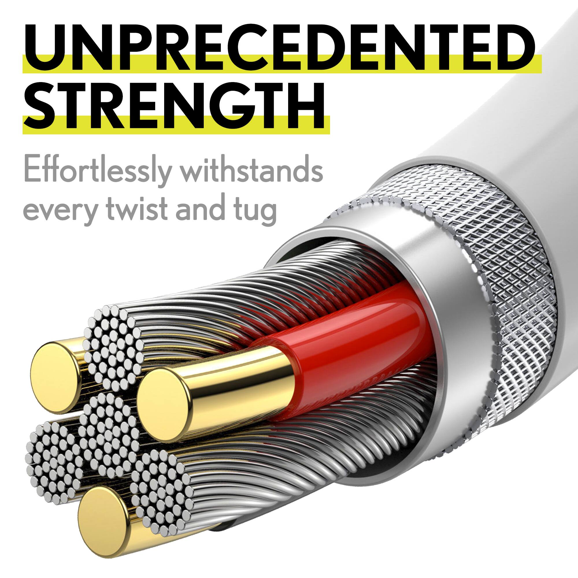 UNPRECEDENTED STRENGTH  
Effortlessly withstands every twist and tug