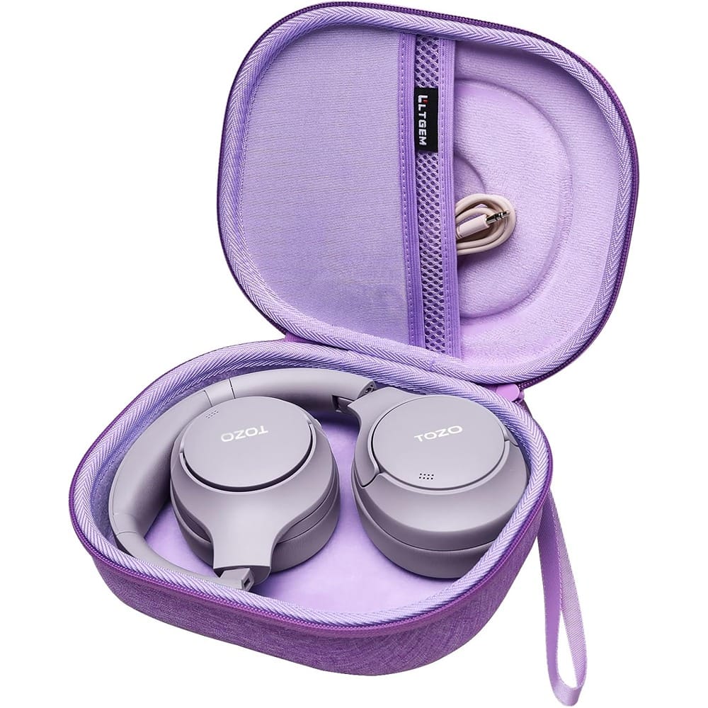 ACJPR - Protective Over-Ear Headphone Case – Durable Hard Shell - Purple