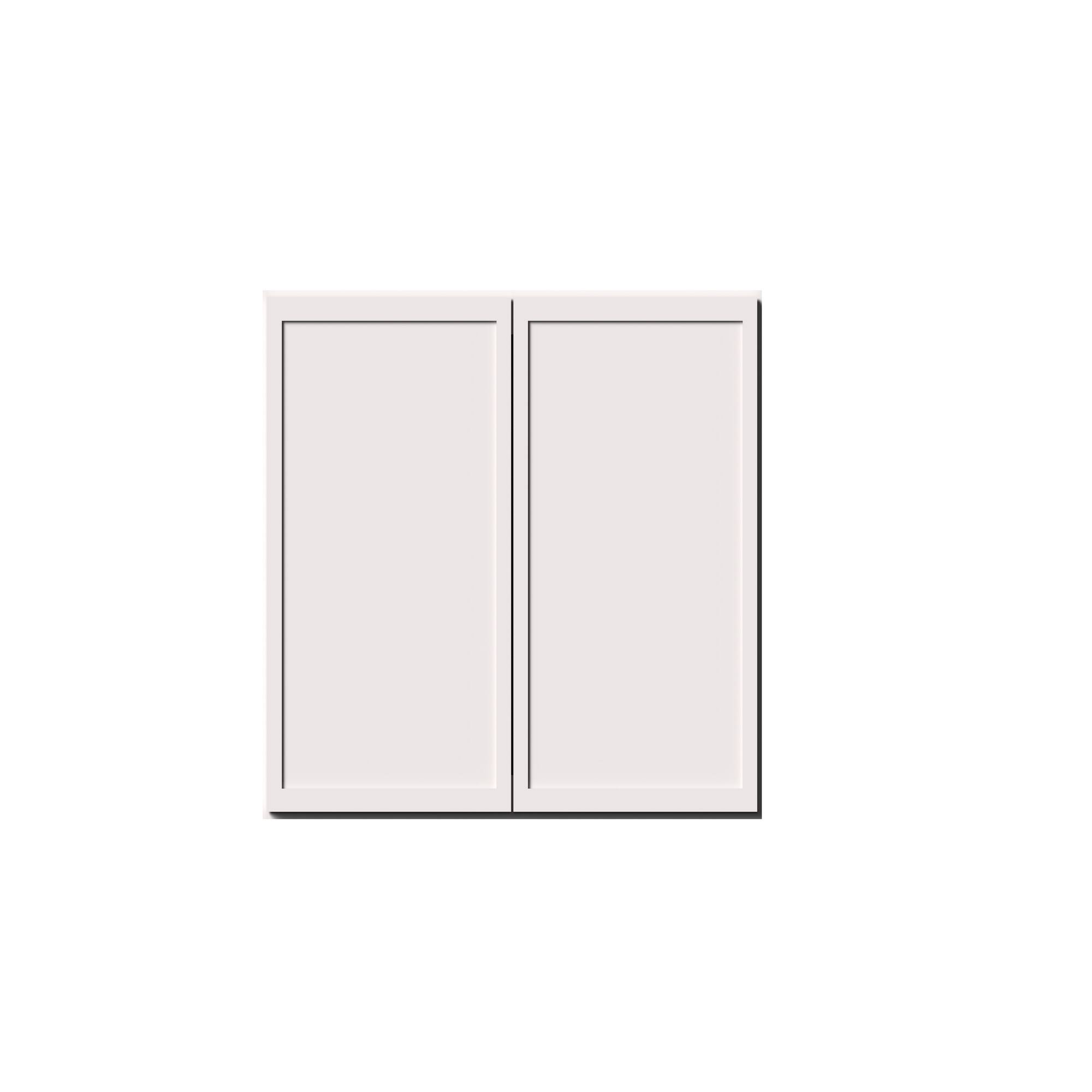 Alt View 1. Boyel Living - 27-in W x 18-in H x 12-in D Slim Shaker RTA Kitchen Wall Cabinet with Soft-Close - Snow White.