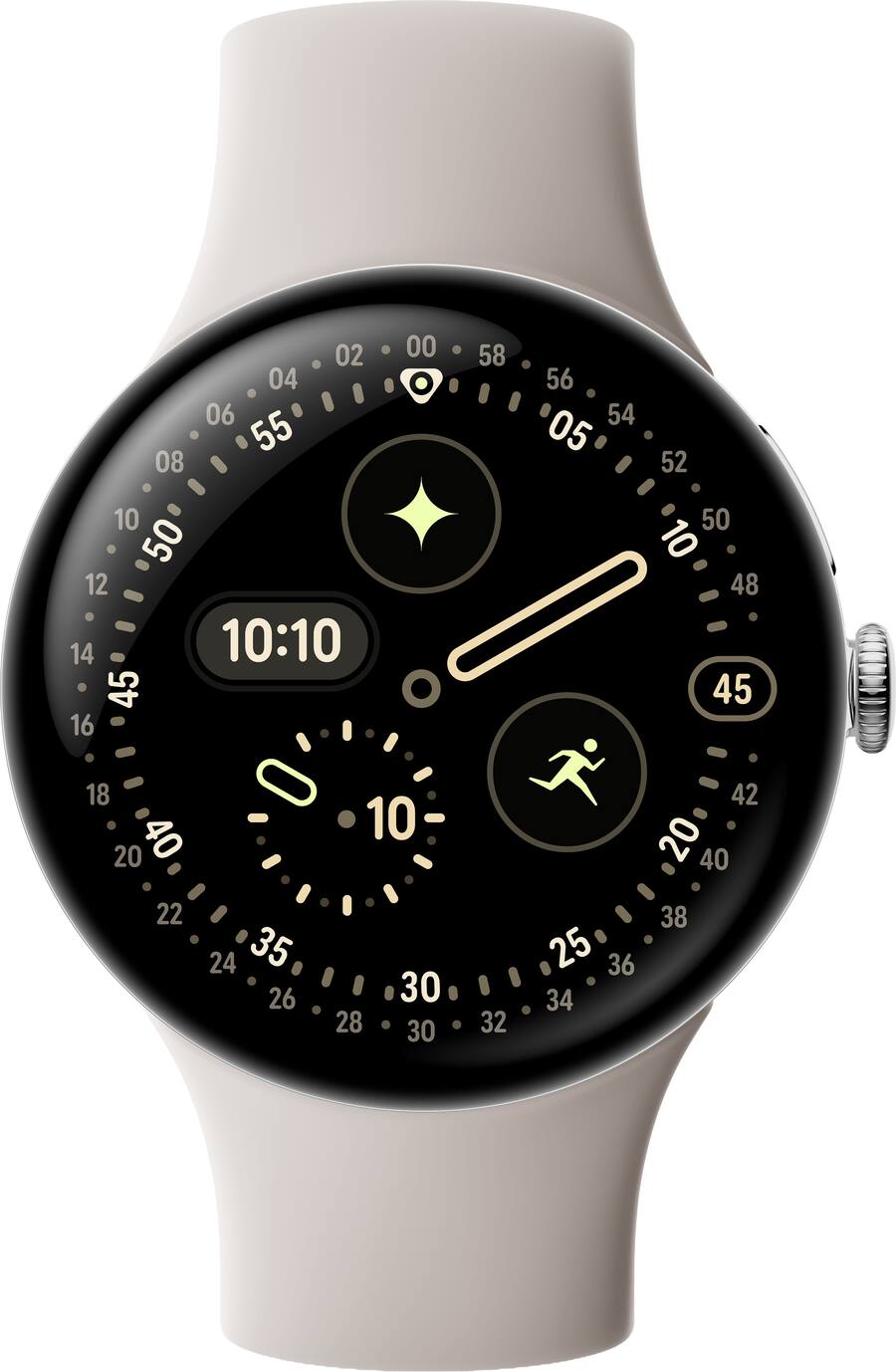 その他 Google Pixel - Google PIXEL WATCH BT/WI-FI POLISHED Google Pixel Watch Polished Silver case/Chalk Active 32GB