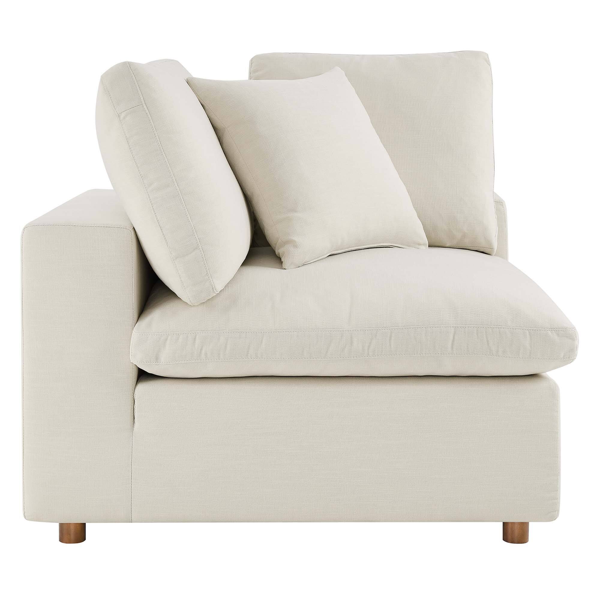Alt View 4. Modway - Commix Down Filled Overstuffed Corner Chair by Modway - Light Beige.