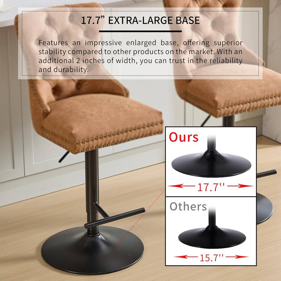 Stools Trinkets Crazed Swivel Bar Stools Set of 2 with Upholstered Back ...
