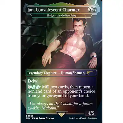 ian malcolm mtg card Dr. Ian Malcolm - Atla Palani, Nest Tender - Secret Lair Drop Series