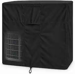 KHOMO GEAR - Air Conditioner Cover for Outside Units Waterproof, Central AC Unit Cover with Side Vents - 33.5"W x 34.5"D x 31"H - Black