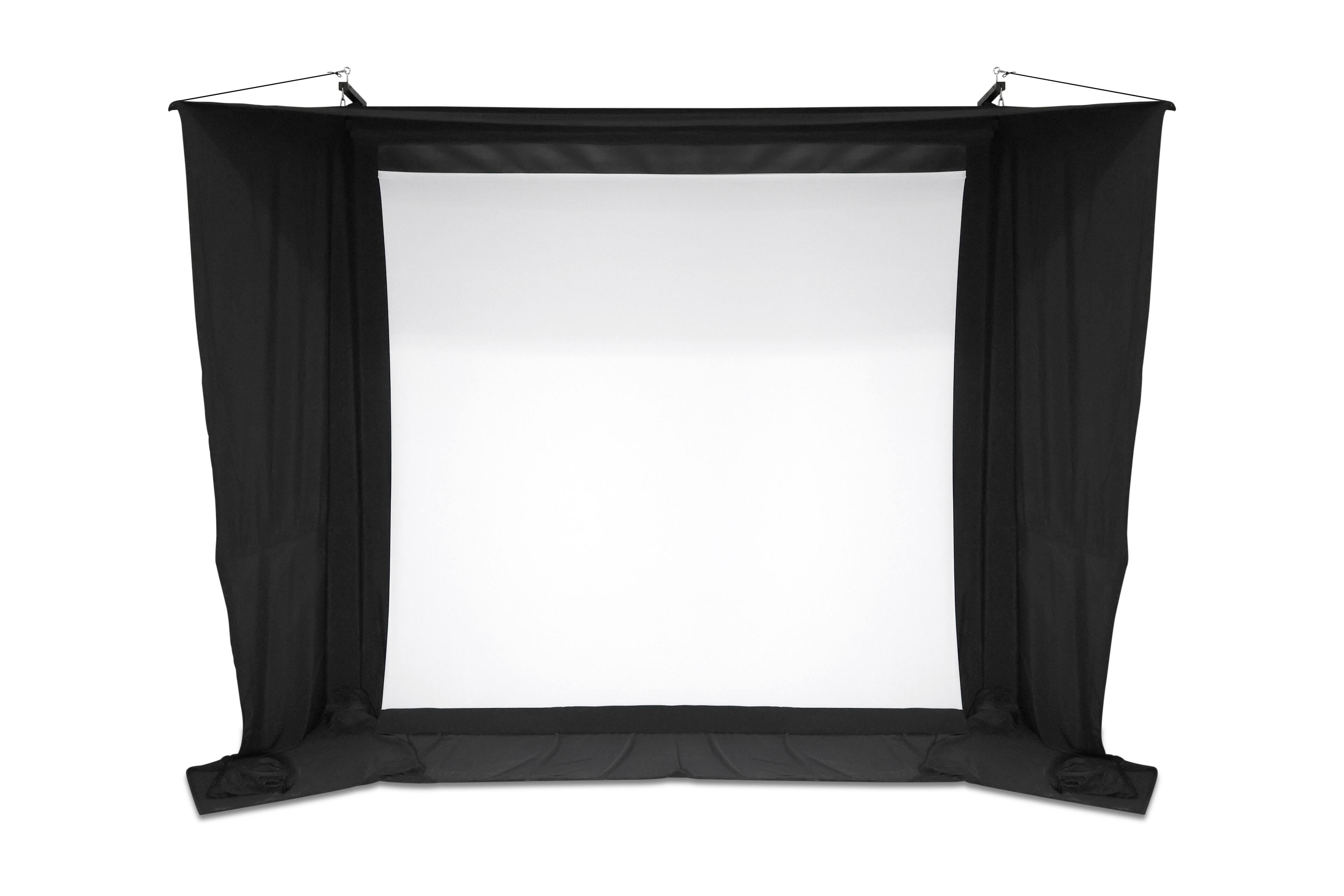 Alt View 1. Elite Screens - GolfSim Electric, Retractable Impact Screen, Front Projection,SwapTex technology, RF Control, 10H'x7'W - Black.