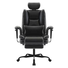GOODSILO - Ergonomic Office Chair with Lumbar Support, High Backrest, and Liftable Headrest - 200 kg Capacity - Black