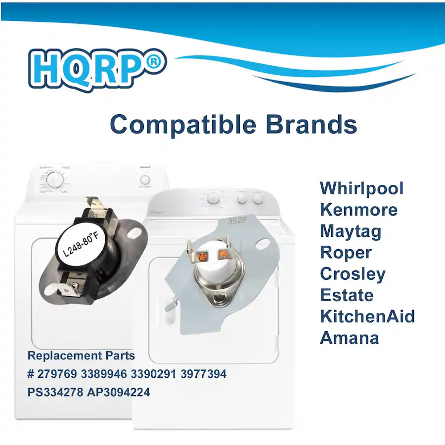 279769 HQRP Dryer Thermostat Thermal Fuse Cut Off Kit 279769 for Maytag ...