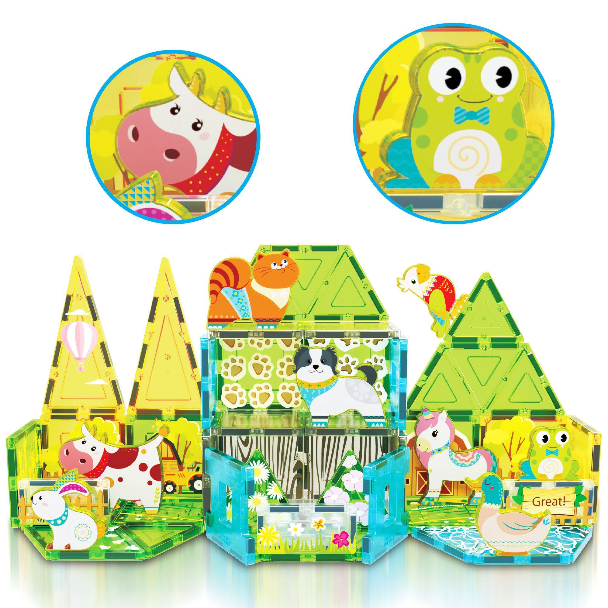 PicassoTiles - PICASSO-TILES Magnetic Tiles for Kids, 52PCS, Farm Theme, Construction STEM Building Blocks Educational Toy - Multicolor price history on PriceWatchPro