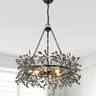 Parrot Uncle - Vintage 6-Light Crystal Chandelier with Adjustable Chain - Black