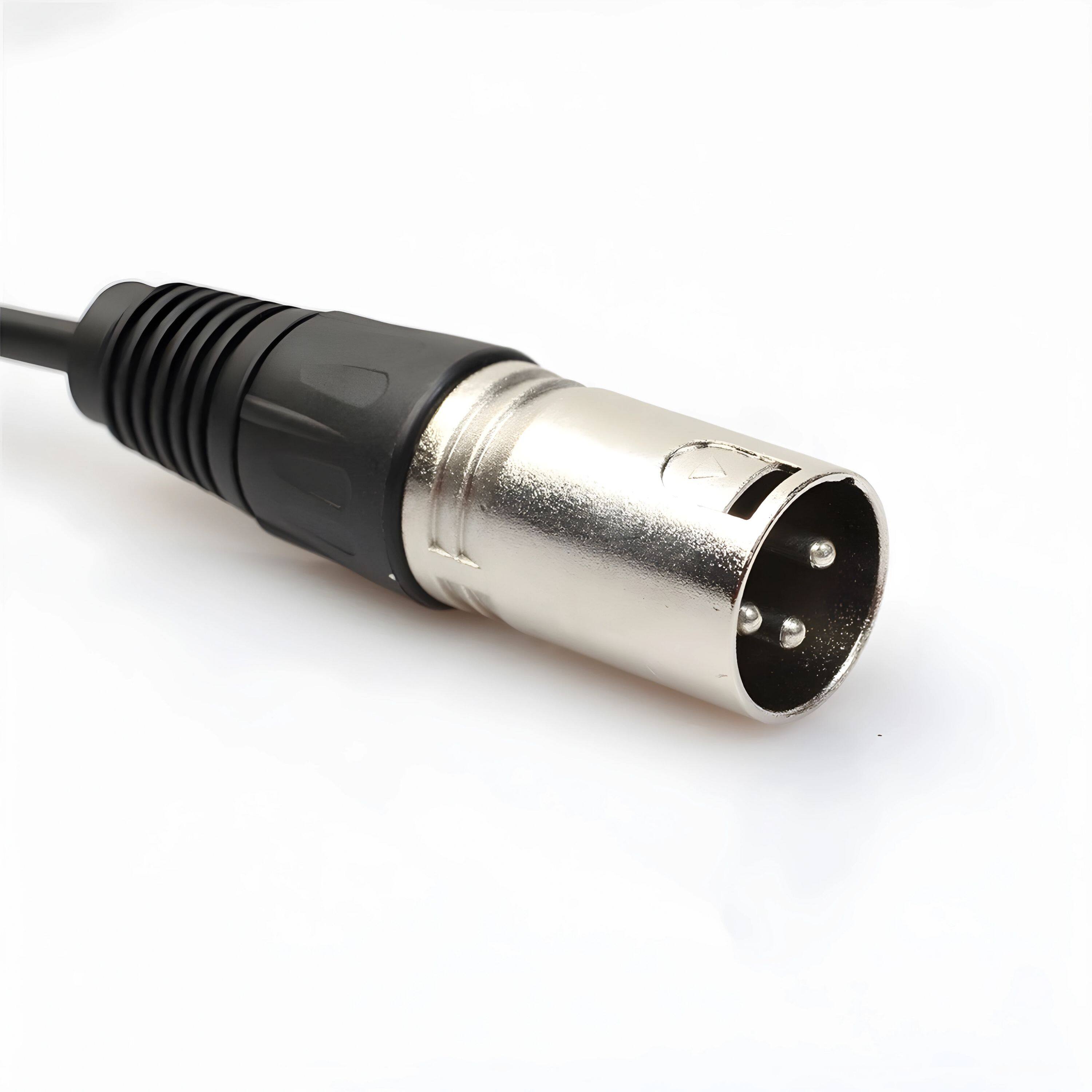 Back. Kitcheniva - XLR Female Jack To Dual 2 Male Plug Y Splitter Microphone Cable Adapter - Black.