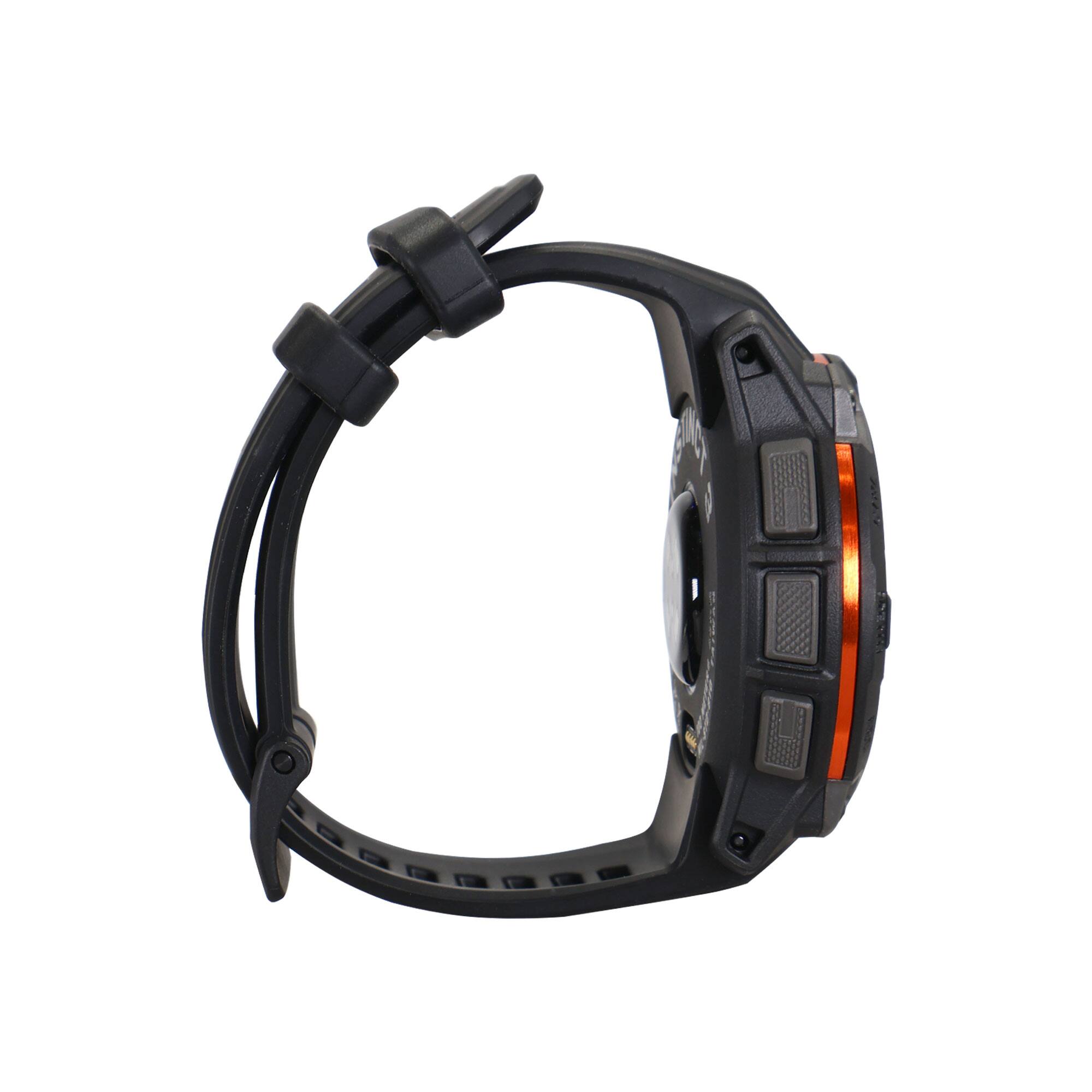 Alt View 3. Garmin - Garmin Instinct 3 Solar Rugged Outdoor GPS Smartwatch - 45mm, Silicone Band (Black) with USB Plug and Cleaning Cloth - Black.