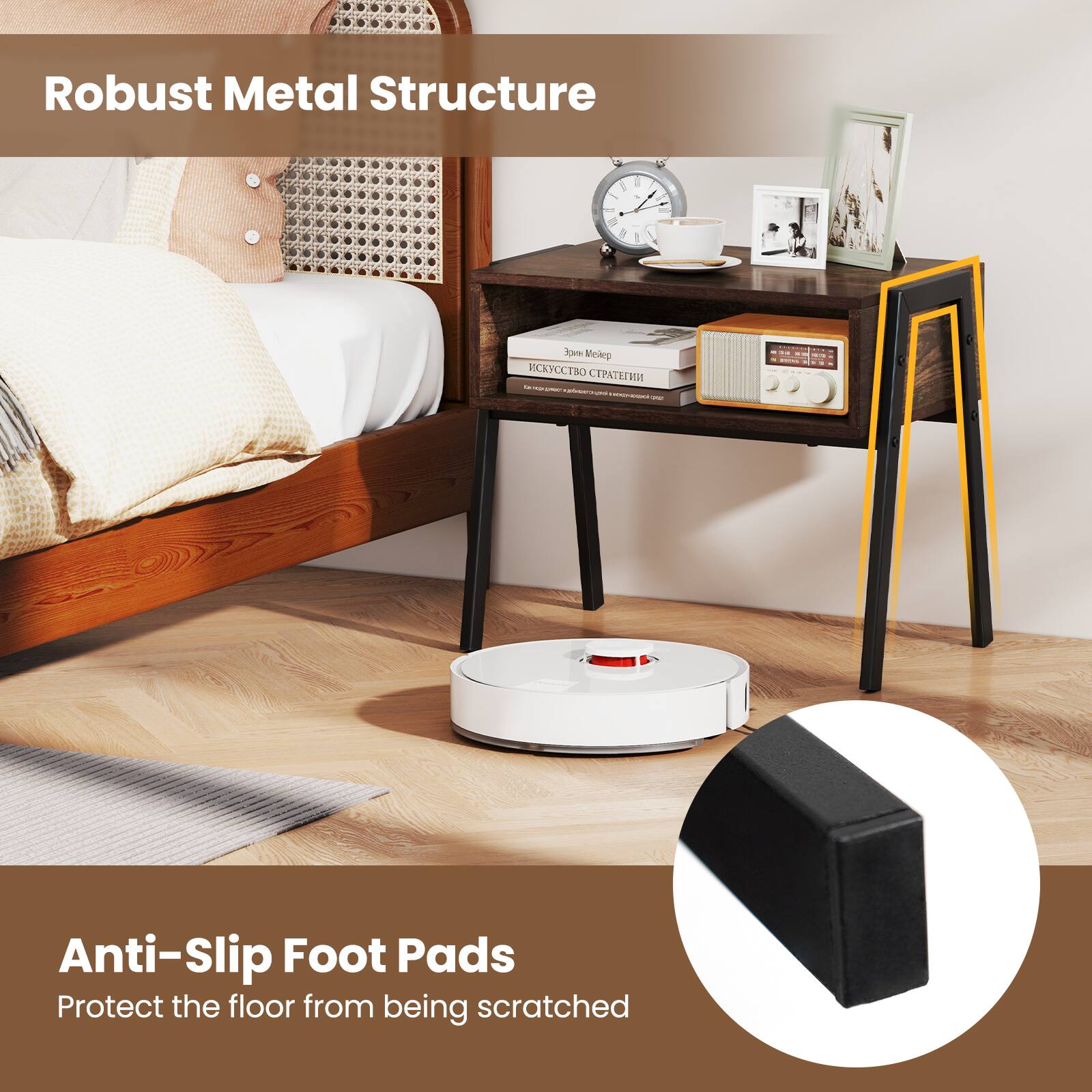 Robust Metal Structure 1 - - 9 5 1 1 D - - T Meieg 1 - - - :  - - a : - Anti-Slip Foot Pads Protect the floor from being scratched