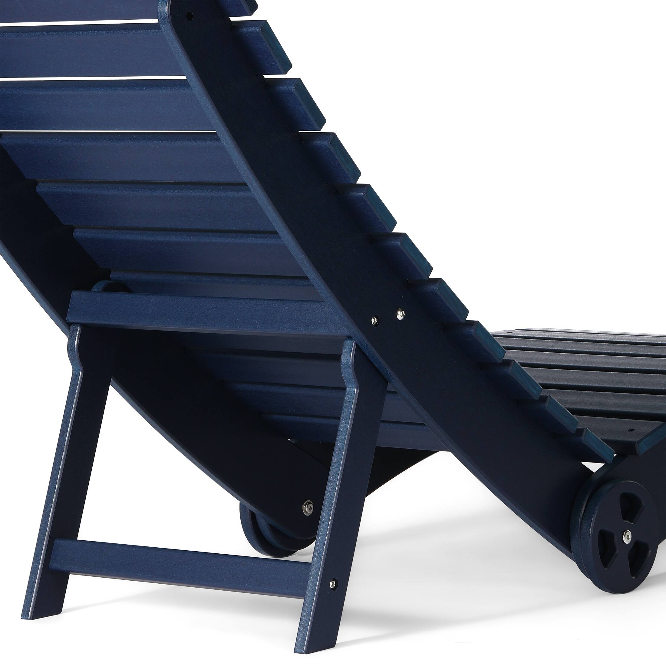 Alt View 4. WestinTrends - WestinTrends Ventura Outdoor HDPE In-Pool Patio Chaise Lounge Chair With Wheels - Navy Blue.