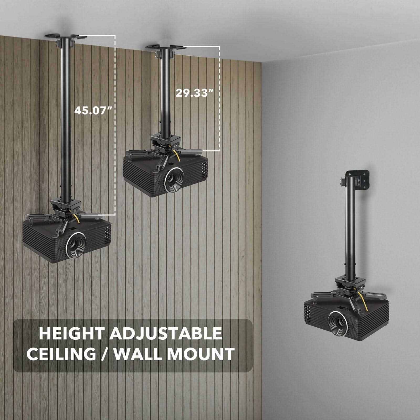 45.07" 29.33" HEIGHT ADJUSTABLE CEILING / WALL MOUNT