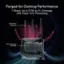 Forged for Gaming Performance: 7-Steam, Up to 2750 sq. ft. Coverage, 30% Faster CPU Processing, Detachable Antennas, Black Aluminum Heat Plate.