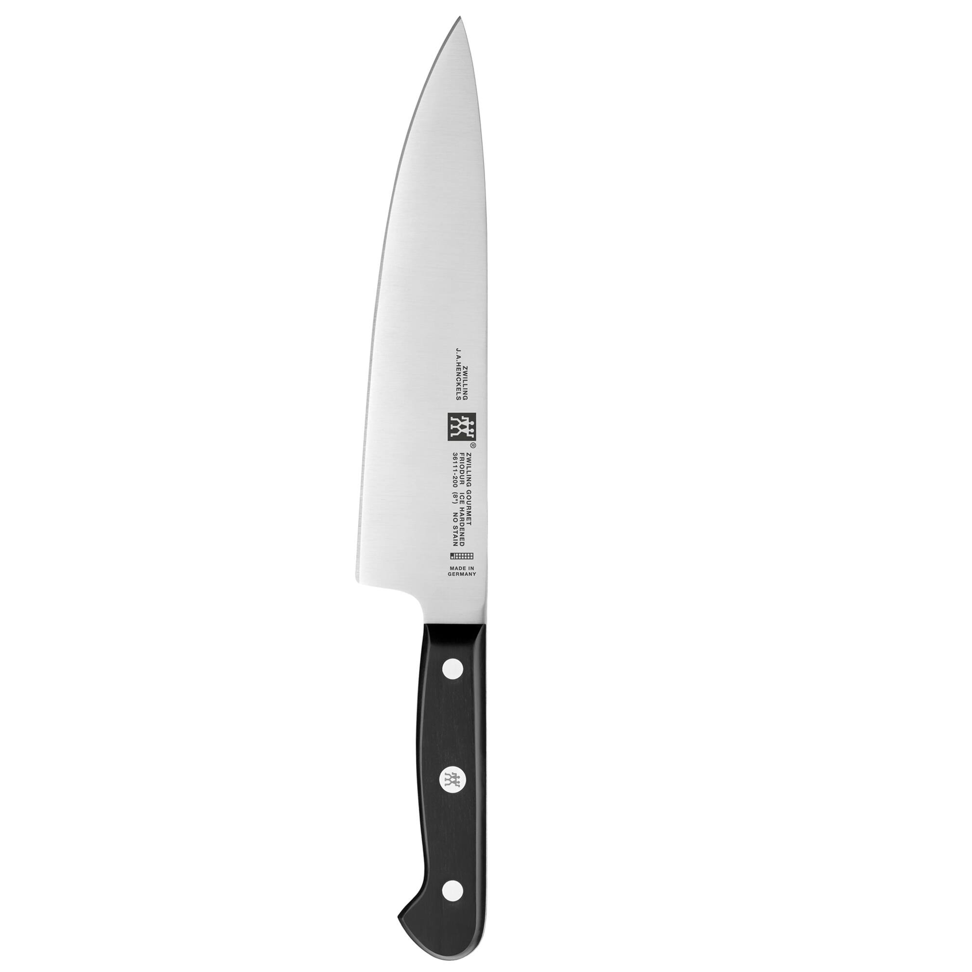 ZWILLING - Gourmet 8-inch Chef Knife, Kitchen Knife, Made in Germany - Stainless Steel