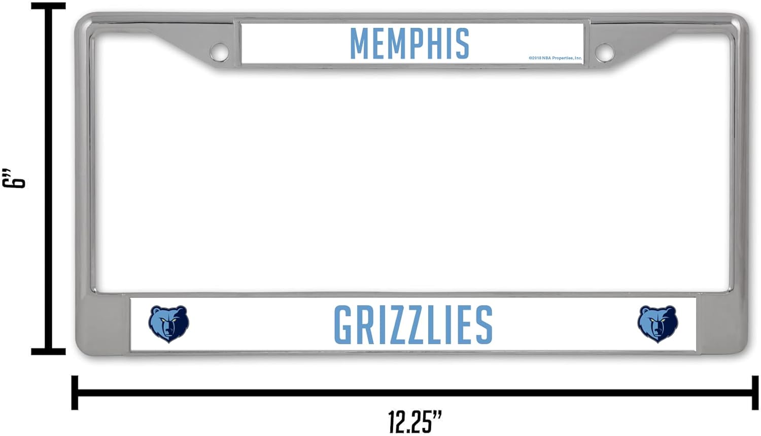 6" | MEMPHIS 02018 NBA Properties NE GRIZZLIES 12.25"