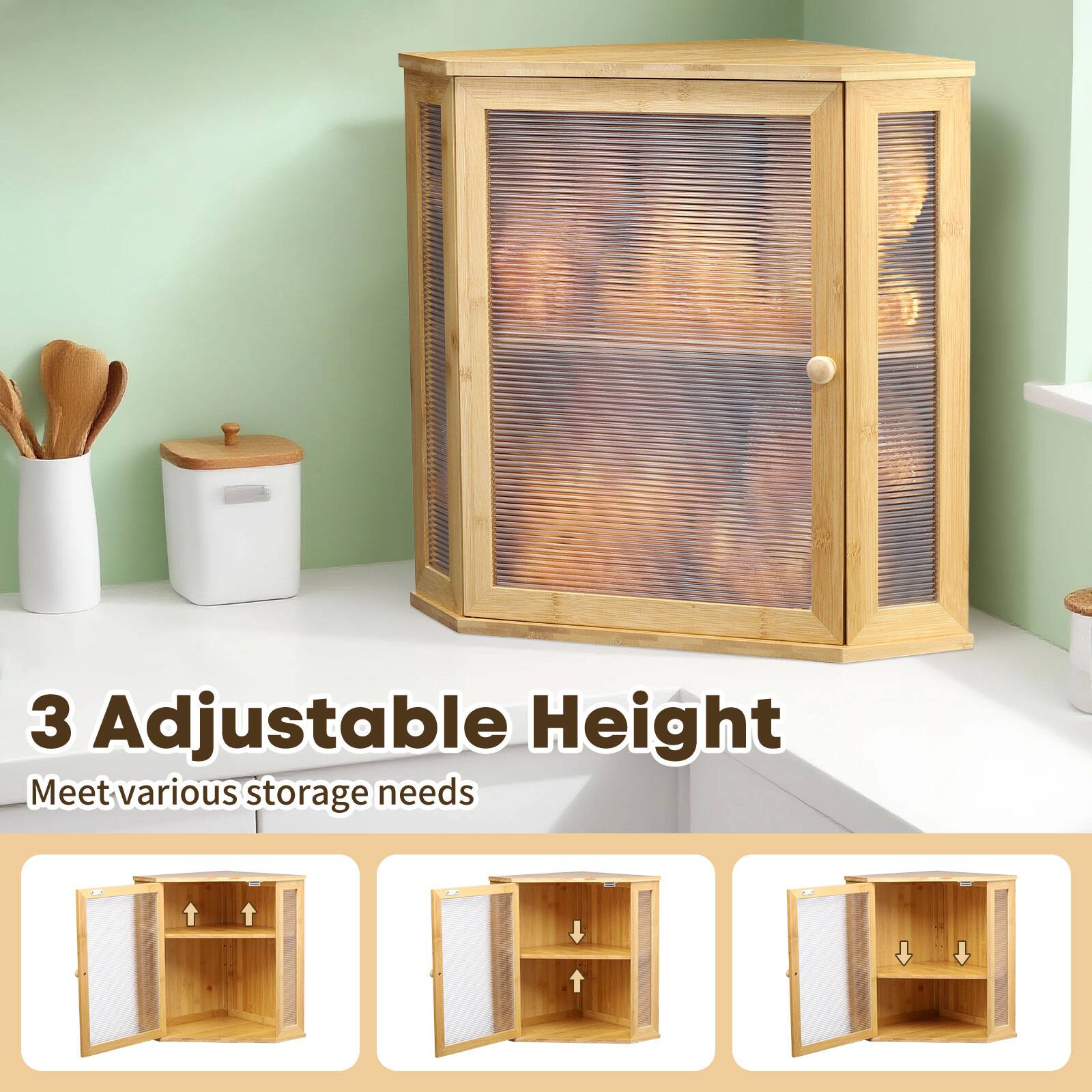 3 Adjustable Height  
Meet various storage needs