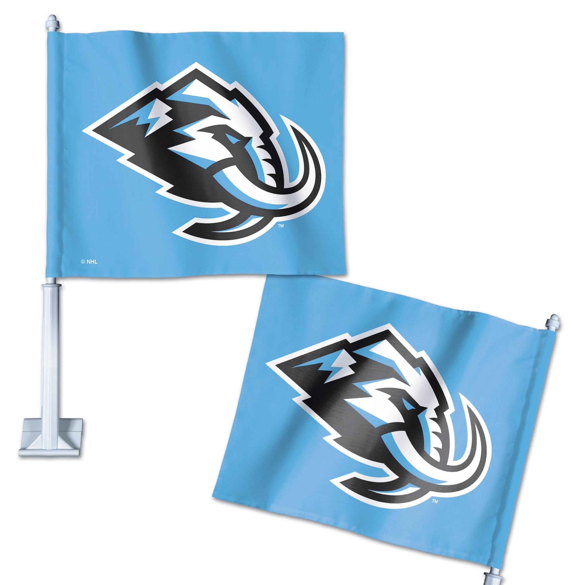 Alt View 2. WinCraft - Utah Mammoth Double-Sided Car Flag - Multicolor.