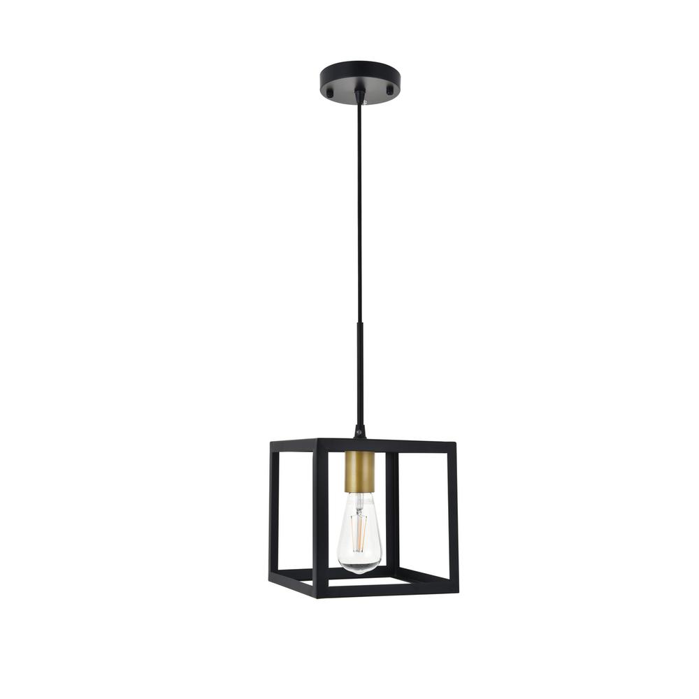 Alt View 9. Living District - Resolute 1 light brass and black Pendant - Brass And Black.