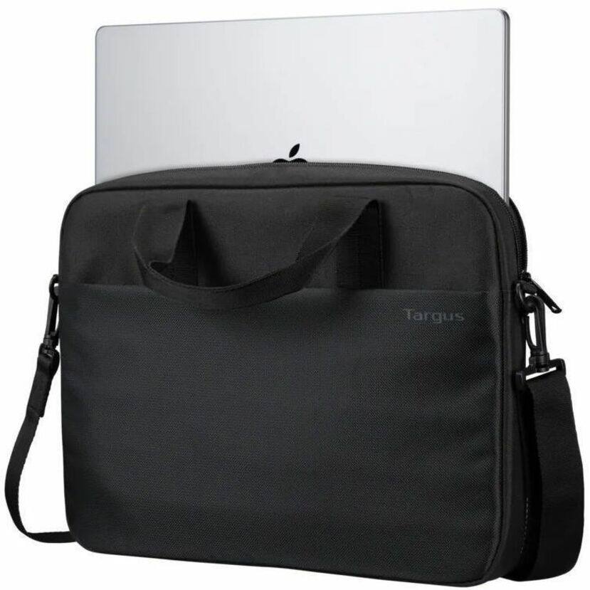Alt View 1. Targus - Targus 14" Intellect Slim Brief with ID Window - Water Resistant - Fabric Body - Shoulder Strap, Handle - Black.
