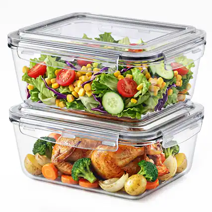 Front. Sorbus - Sorbus Set of 2 Glass Meal Prep Containers, Dishwasher and Oven Safe Meal Prep Containers, Freezer Safe Food Storage.