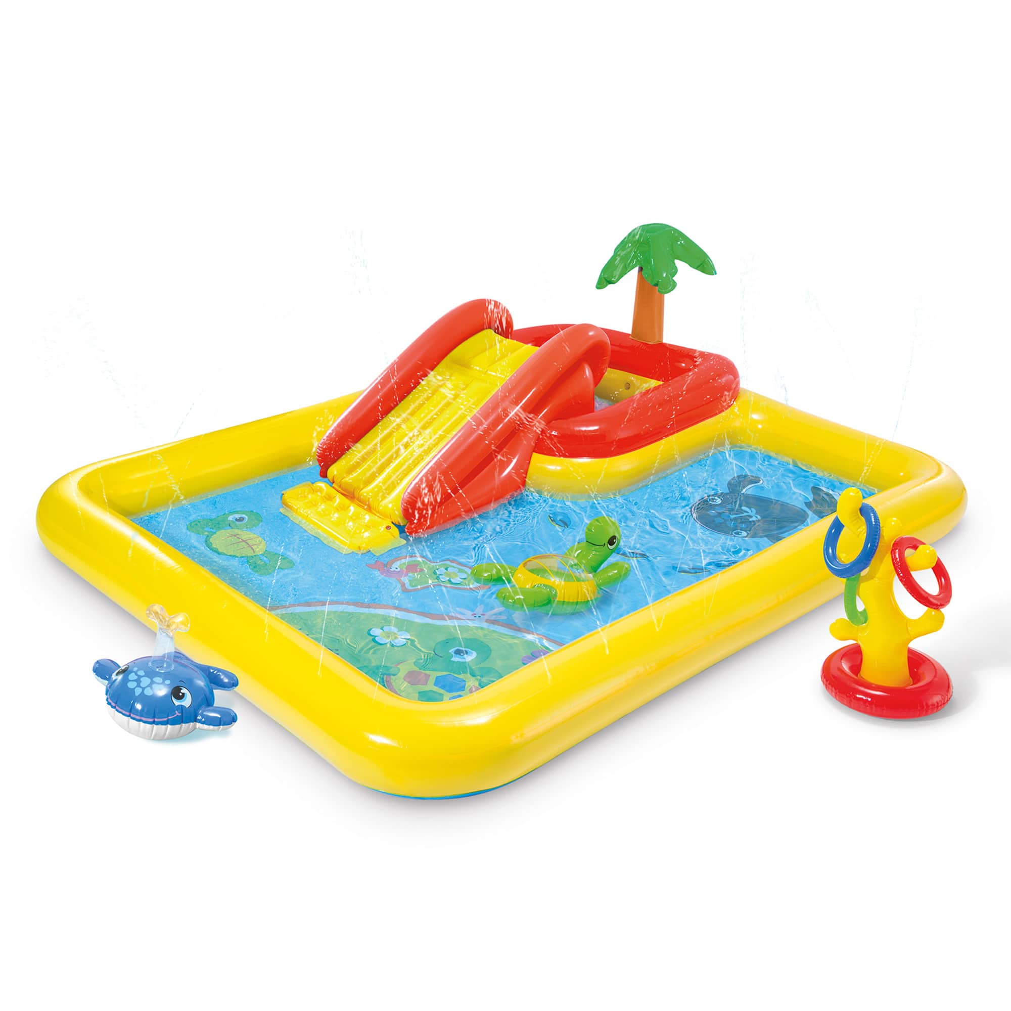 "Intex - 100""x77"" Inflatable Ocean Play Center Backyard Toddler Kiddie Pool & Games - Yellow" price history on PriceWatchPro