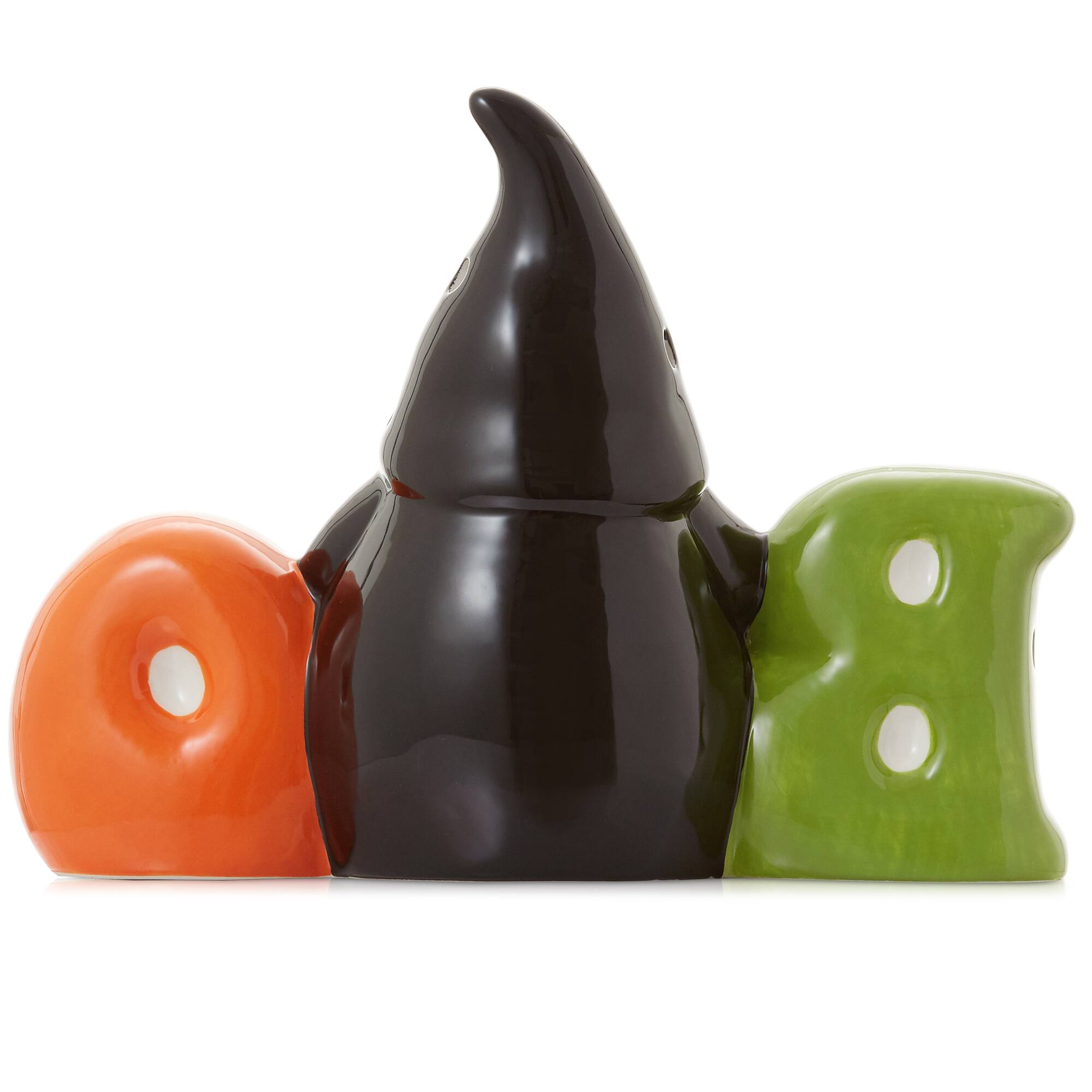 Alt View 1. Casafield - Pre-Lit Ceramic Halloween Hand-Painted Tabletop Indoor Home Decor - Multicolor Gnome.