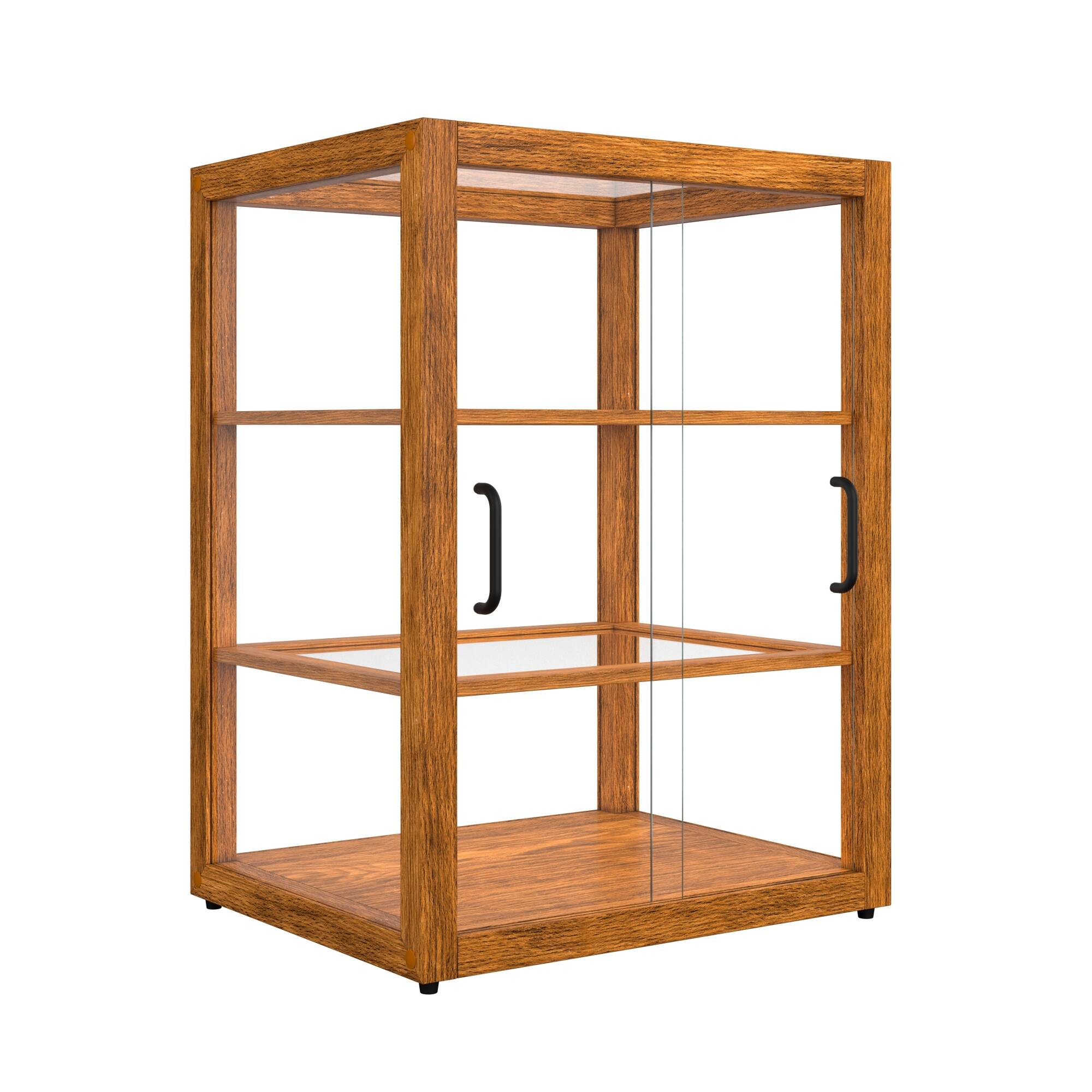 Alt View 4. Koolmore - 21 In. Artisan Upright Light Wooden Bakery Display Case 3.5 Cu. ft. (KM-BDW-25L) - Ash wood color.