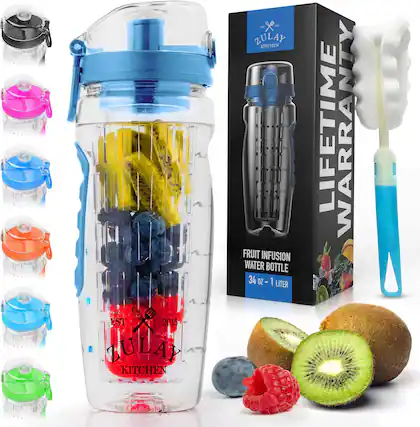 ZULAY KITCHEN
FRUIT INFUSION WATER BOTTLE
34 OZ - 1 LITER
LIFETIME WARRANTY
EST 2015
ZULAY KITCHEN
FRUIT INFUSION WATER BOTTLE
34 OZ - 1 LITER
LIFETIME WARRANTY