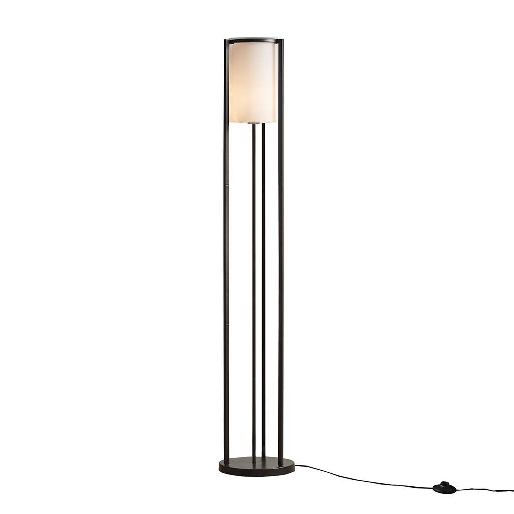 Alt View 3. APRILSOUL - Metal Floor Lamp Glass Cylinder Shade.