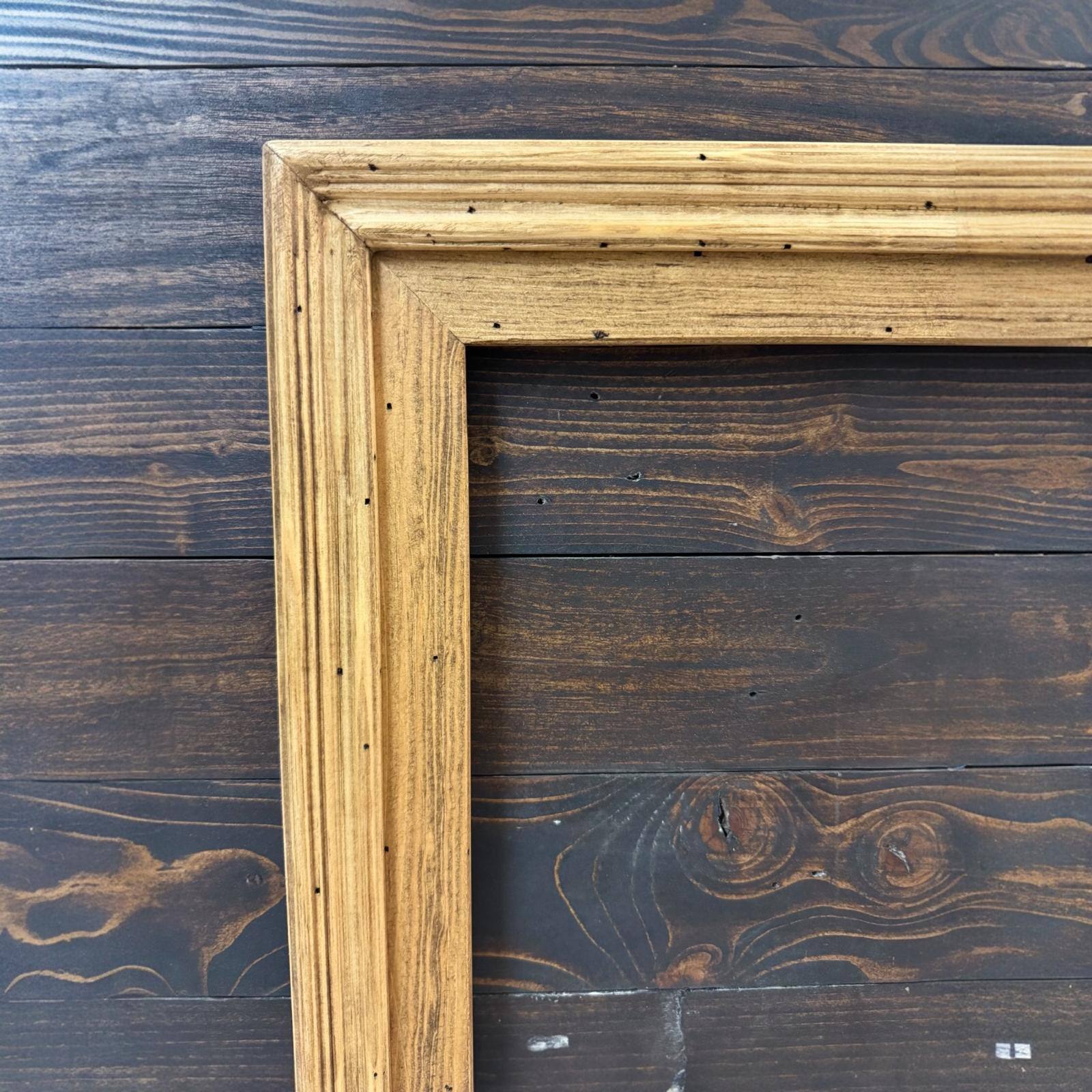 Back. LAREDO FRAME FACTORY - 55 inch Handmade Tv Frame For TCL A300W NXTVISION Tv - RUSTIC LIGHT WOOD.