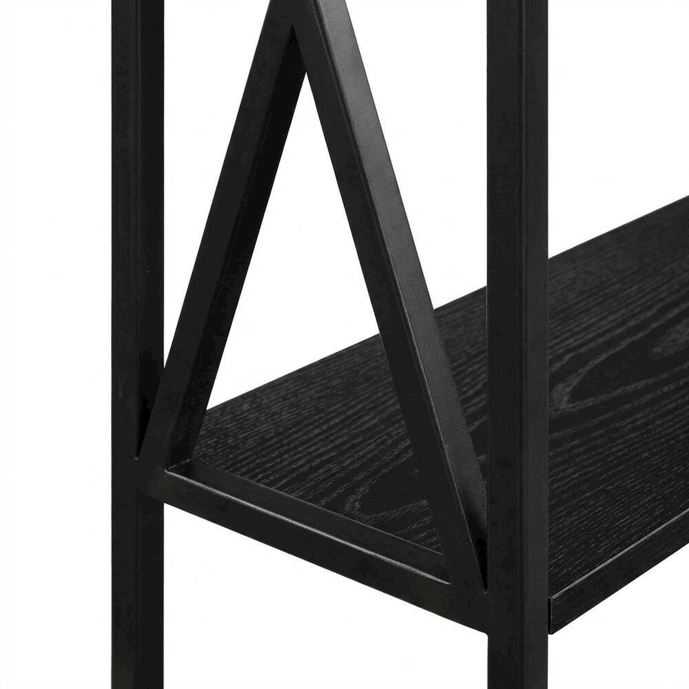 Left. FurniFact - Contemporary Flip Top Coffee Table with Sturdy Construction and Compact Design - Black.
