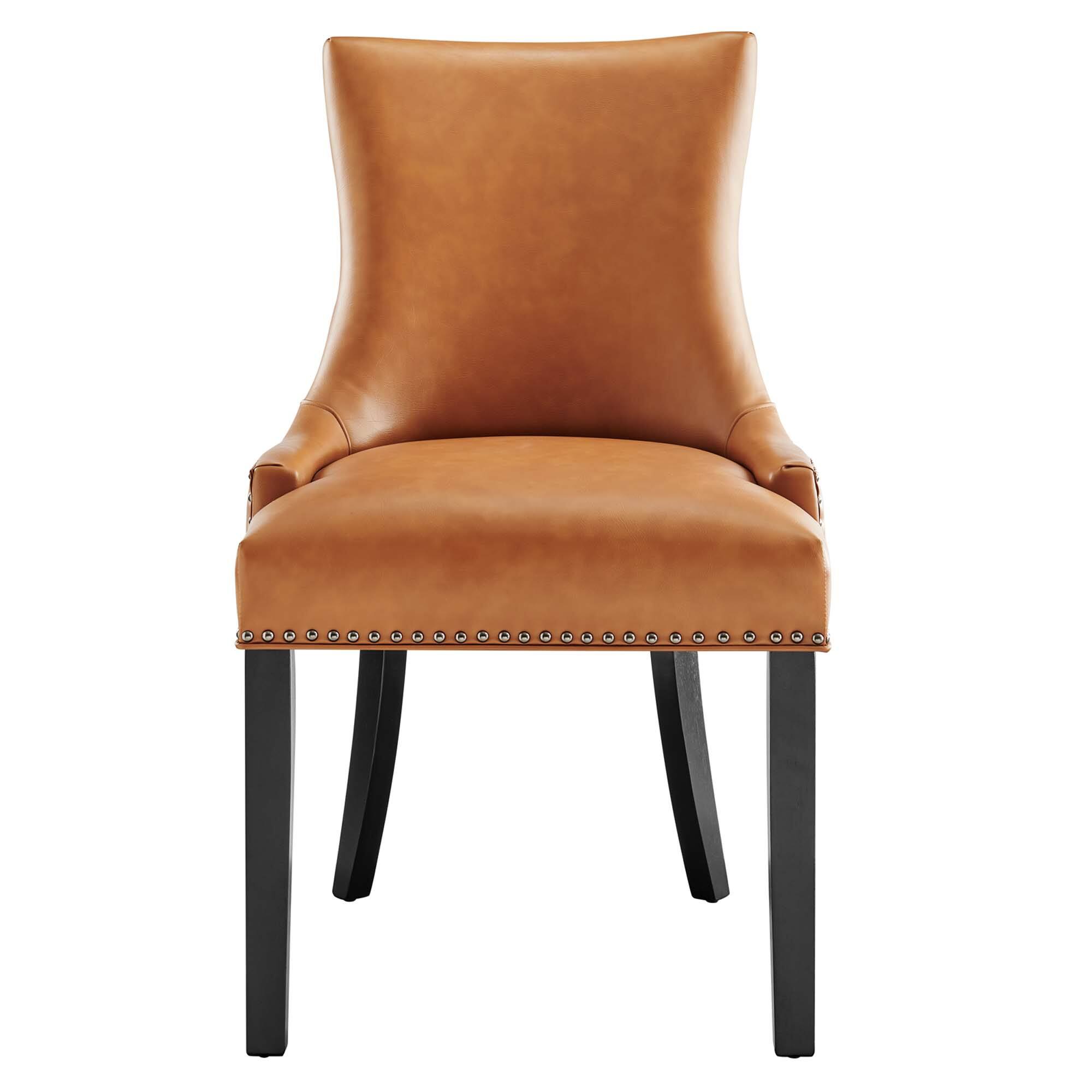Alt View 1. Modway - Marquis Vegan Leather Dining Chair by Modway - Brown.