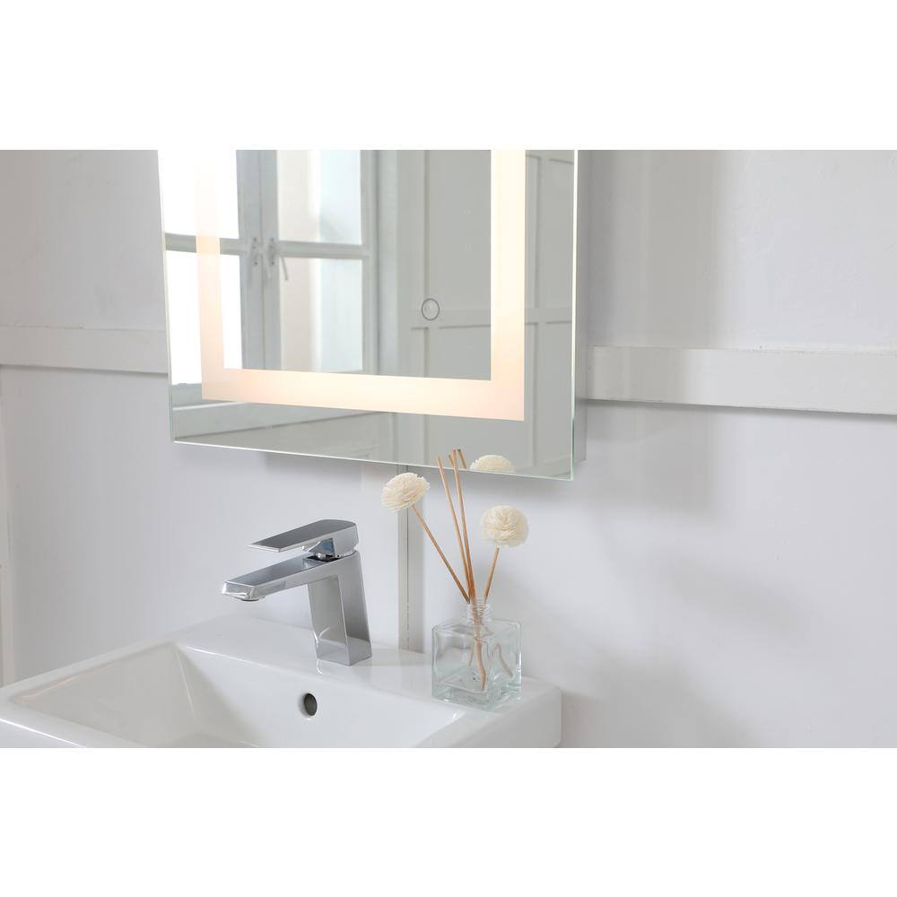 Alt View 8. Elegant Decor - Helios 20in x 36in Hardwired LED mirror - Silver.