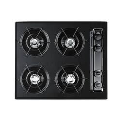 SUMMIT - 24" Wide 4-Burner Gas Cooktop - Black