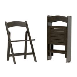 Emma + Oliver - Magill Set of 4 Solid Wood Foldable Dining Chairs - Early American Wood